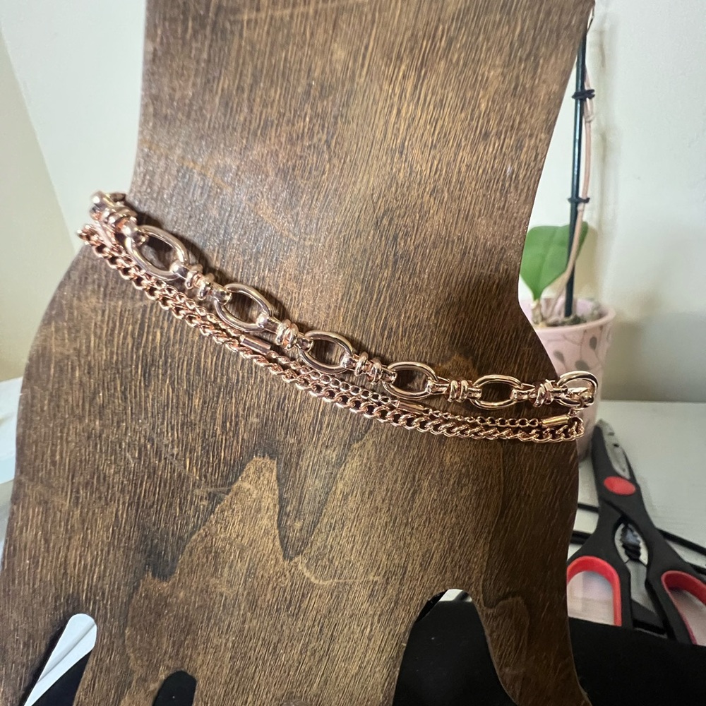paparazzi Rose Gold Multi-Chain Bracelet